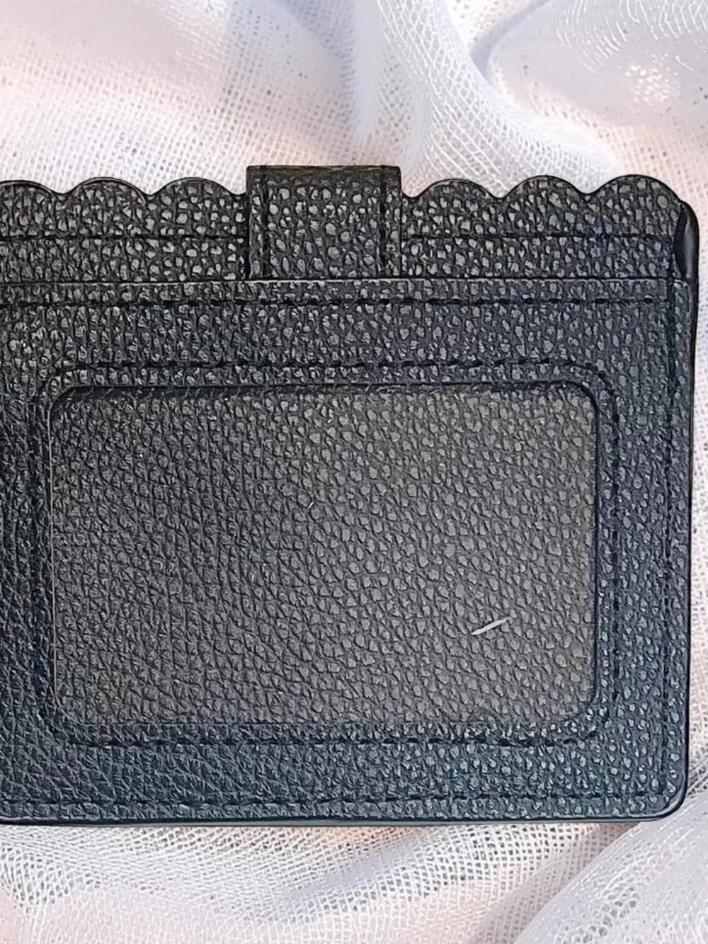 Black card wallet silicone Beaded wristlet